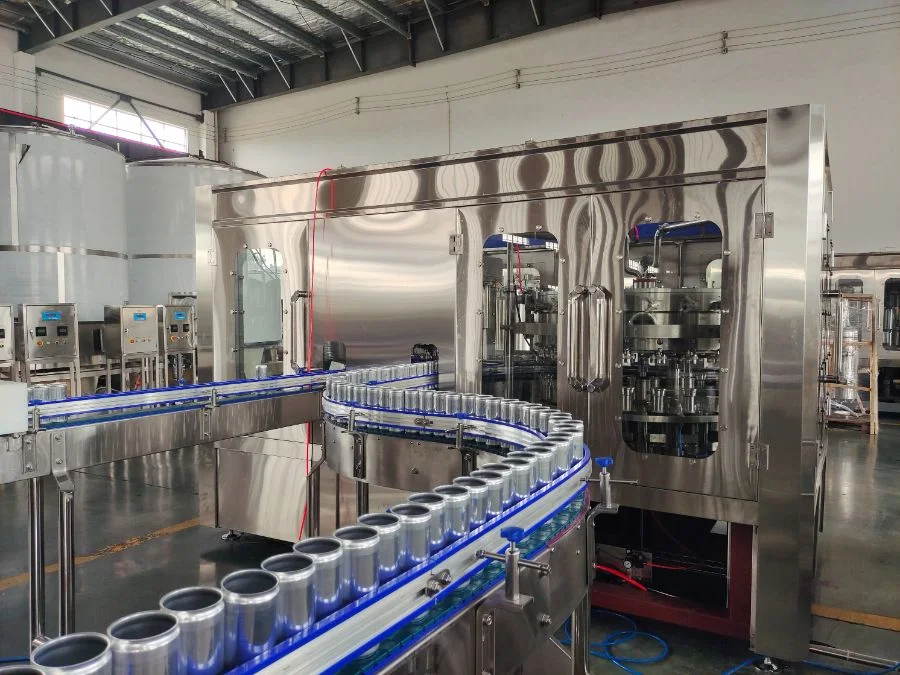 Automatic Aluminum Can Beer Carbonated Drink Juice Tea Coffee Milk Canning Filling Sealing Packaging Machine Price