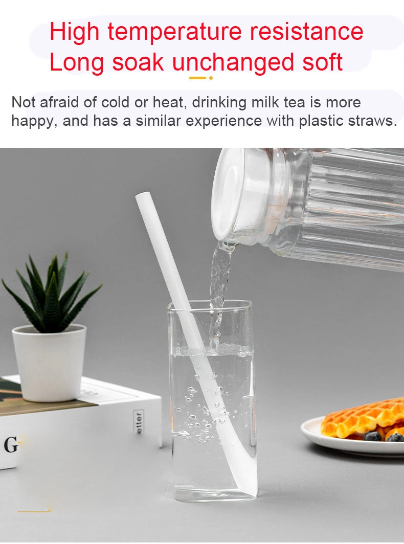 Custom Disposable Milk Tea Drink Beverage Individually Packaged PLA Plastic Straw