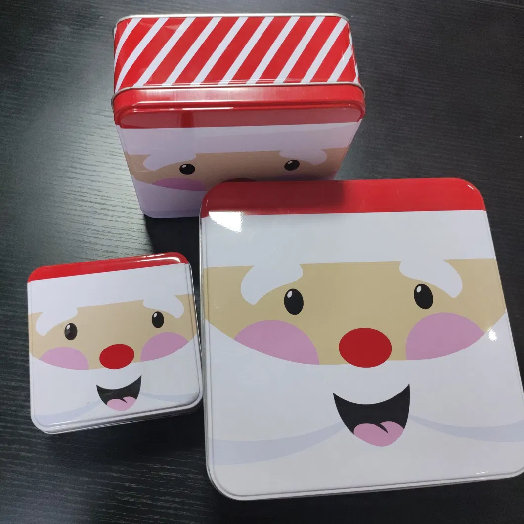 Large Square Tin Box Creative Food Grade Candy Tea Tin Canister Packaging