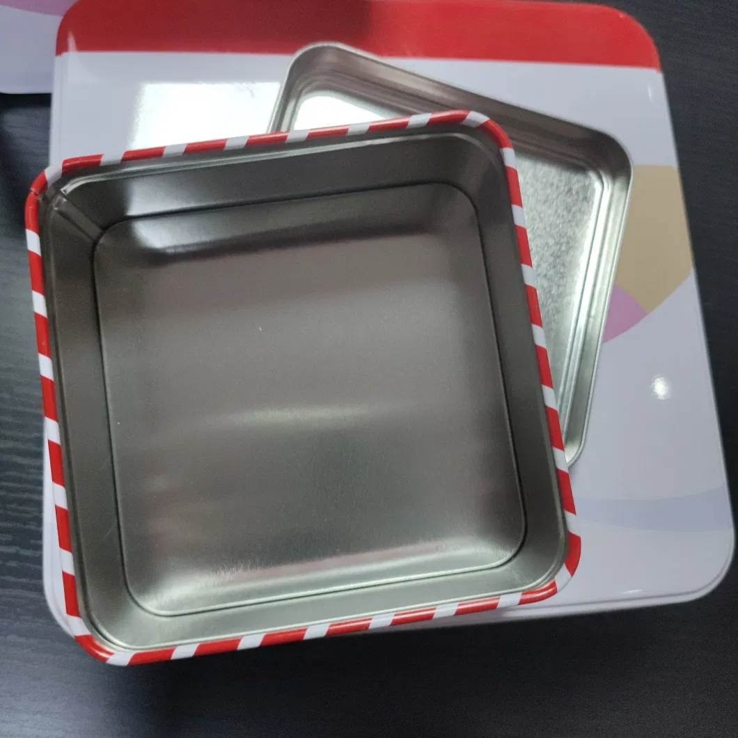 Large Square Tin Box Creative Food Grade Candy Tea Tin Canister Packaging