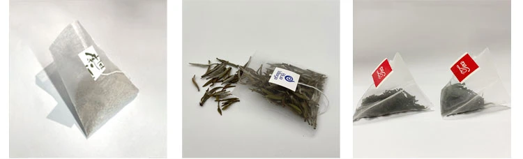 Heat Sealing Corn Fiber Tea Bags, PLA Biodegraded Tea Filters, Triangle Pyramid Filter Bags, Could Customize Tags