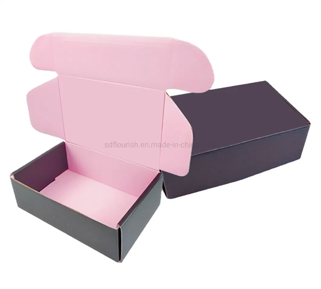 Modern Style Recyclable Custom Logo Printed Cardboard Corrugated E-Commerce Business Packaging Mailing Boxes