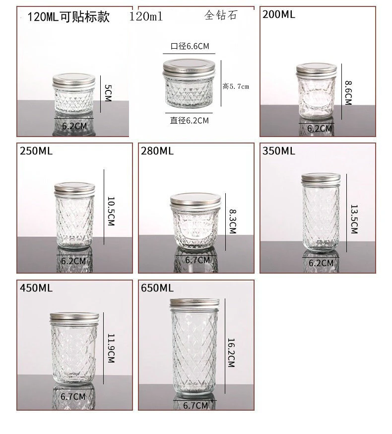 Wholesale Manufactured Regular Mouth Mason Jars, Split Type and Extra Single Lids Included, for Canning, DIY &amp; Candle