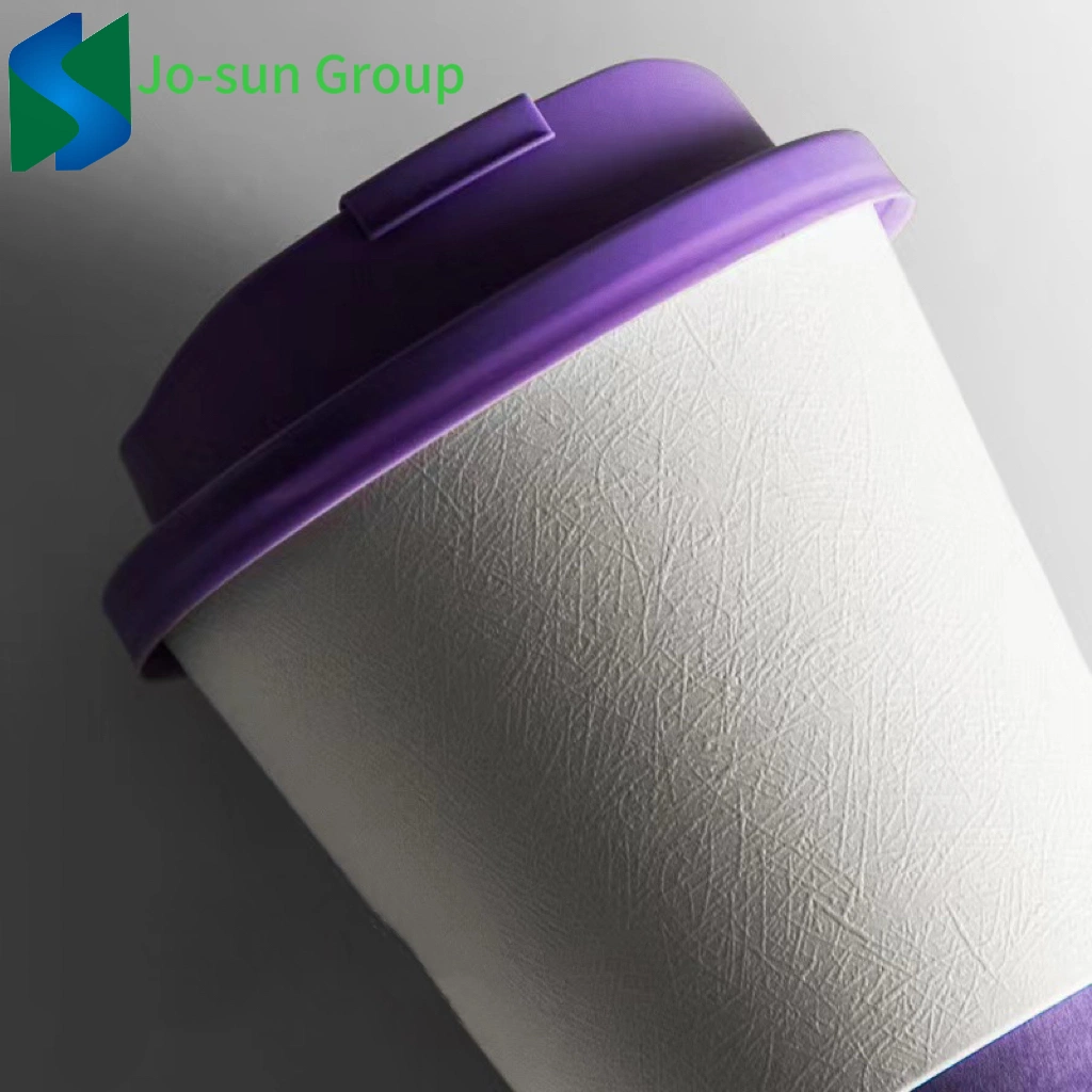 Jo-Sun Hot Paper Cup PLA Laminated Double Wall Paper Coffee Cup Compostable Container Disposable Kraft