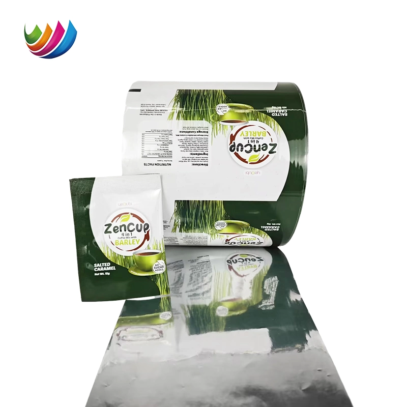 OEM Customized Printing Aluminum Foil Coffee Power Roll Film Food Bag