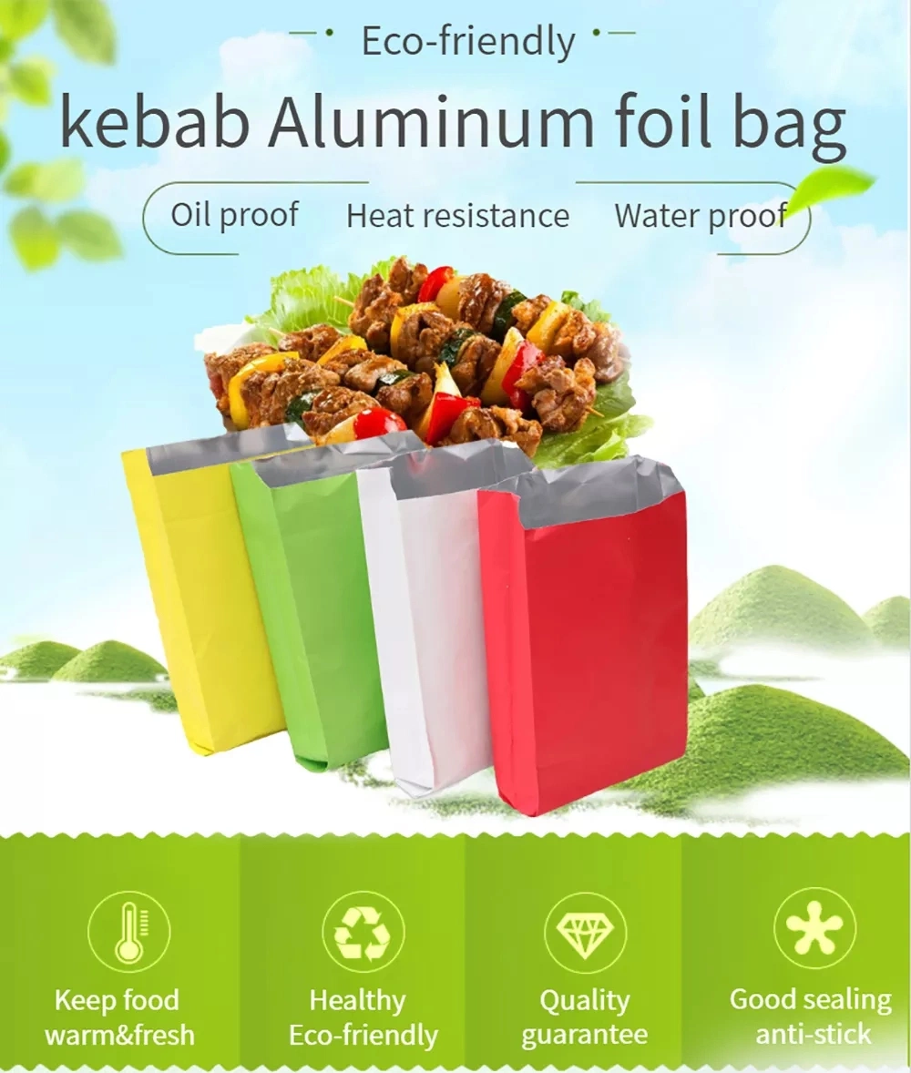 Foil Chickens Carriers out Wood for Food Aluminium Papers Kebab Bag