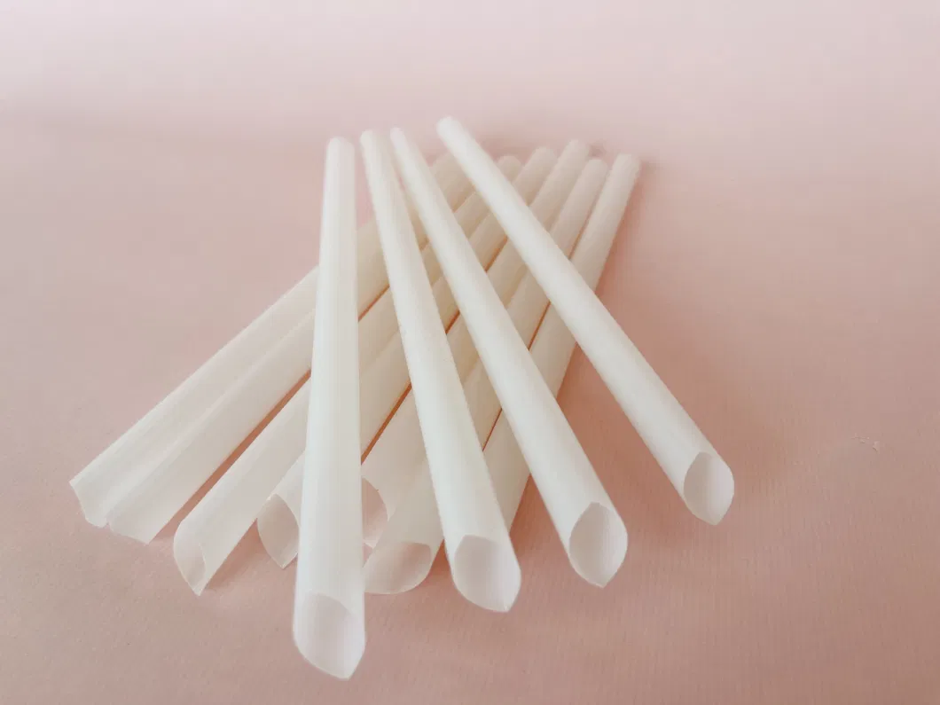 Colorful Bubble Tea Straight Straw Degradable Individually Packaged PLA Straws with Wrap Printing Paper
