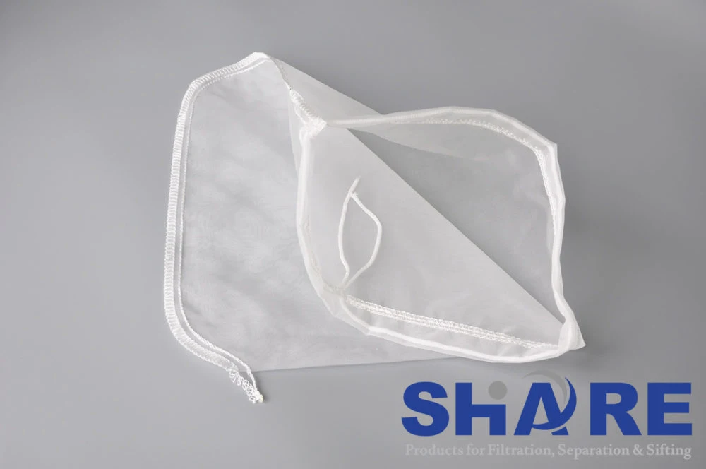 Drawstring Polyester Monofilament Filter Bag for Retaining Carbon and Zeolite, 250 Micron, 12&quot; X 18&quot;