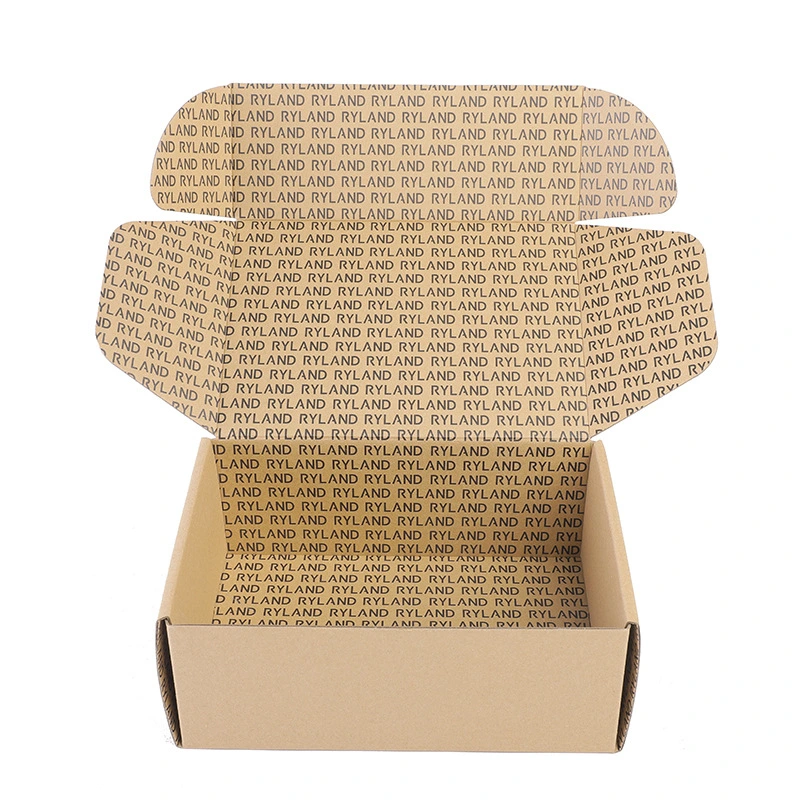 Elegant Patterns Recyclable Custom Logo Printed Cardboard Corrugated E-Commerce Business Packaging Mailing Boxes
