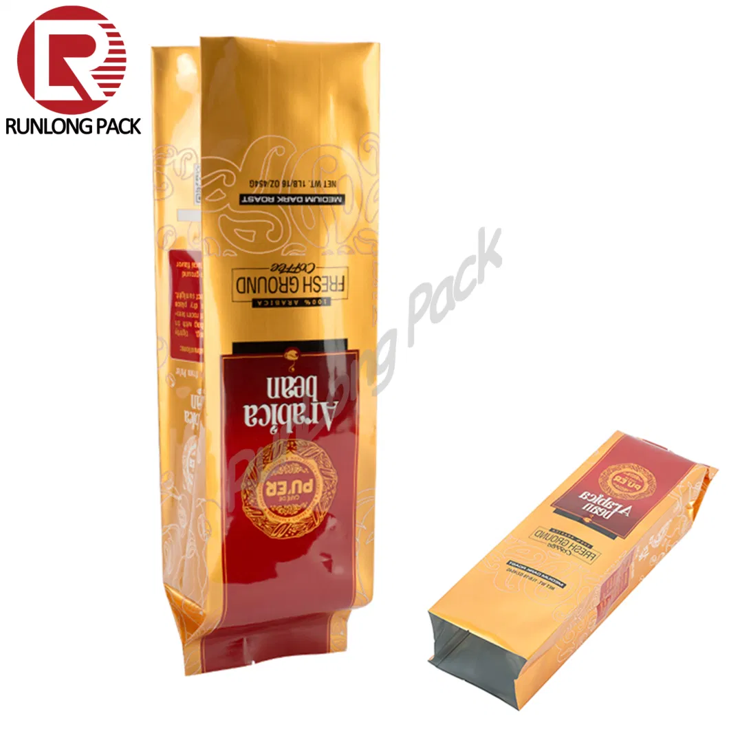 Runlong Pack Wholesale Side Gusset Bag for Coffee Packaging