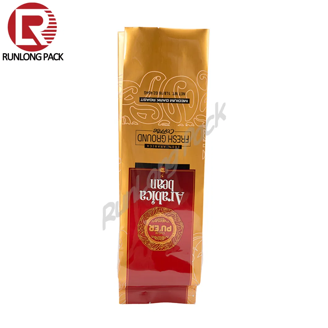 Runlong Pack Wholesale Side Gusset Bag for Coffee Packaging