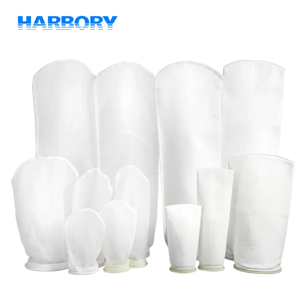 Harbory 1 5 10 25 50 100 150 Micron Liquid Nylon Filter Bag PP PE Aquarium Filter Sock Water Industry Filter Bag for Filtration