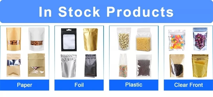 Custom Printed Eco Friendly Food Grade Biodegradable Heat Seal Empty Stand up Zip Lock Kraft Paper Zipper Tea Packaging Bag