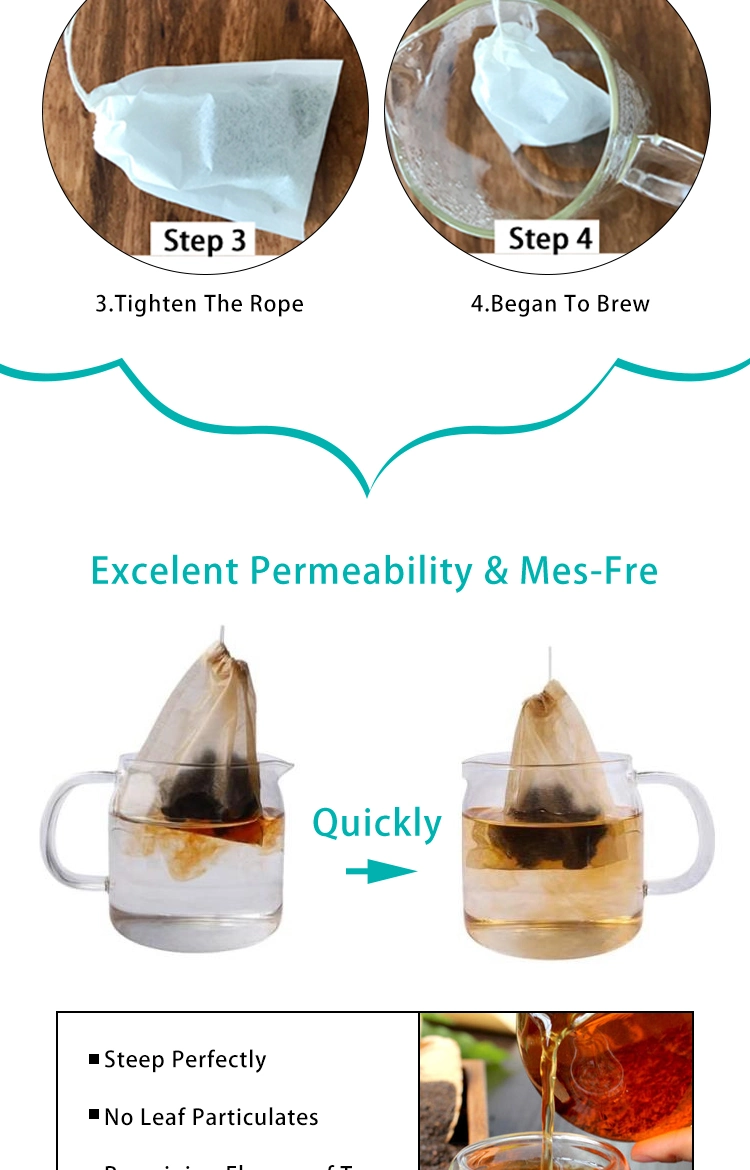 Creative Mug Shape Filter Paper Tea Bags, with Thread Strings, Disposable Empty Packing Pouches