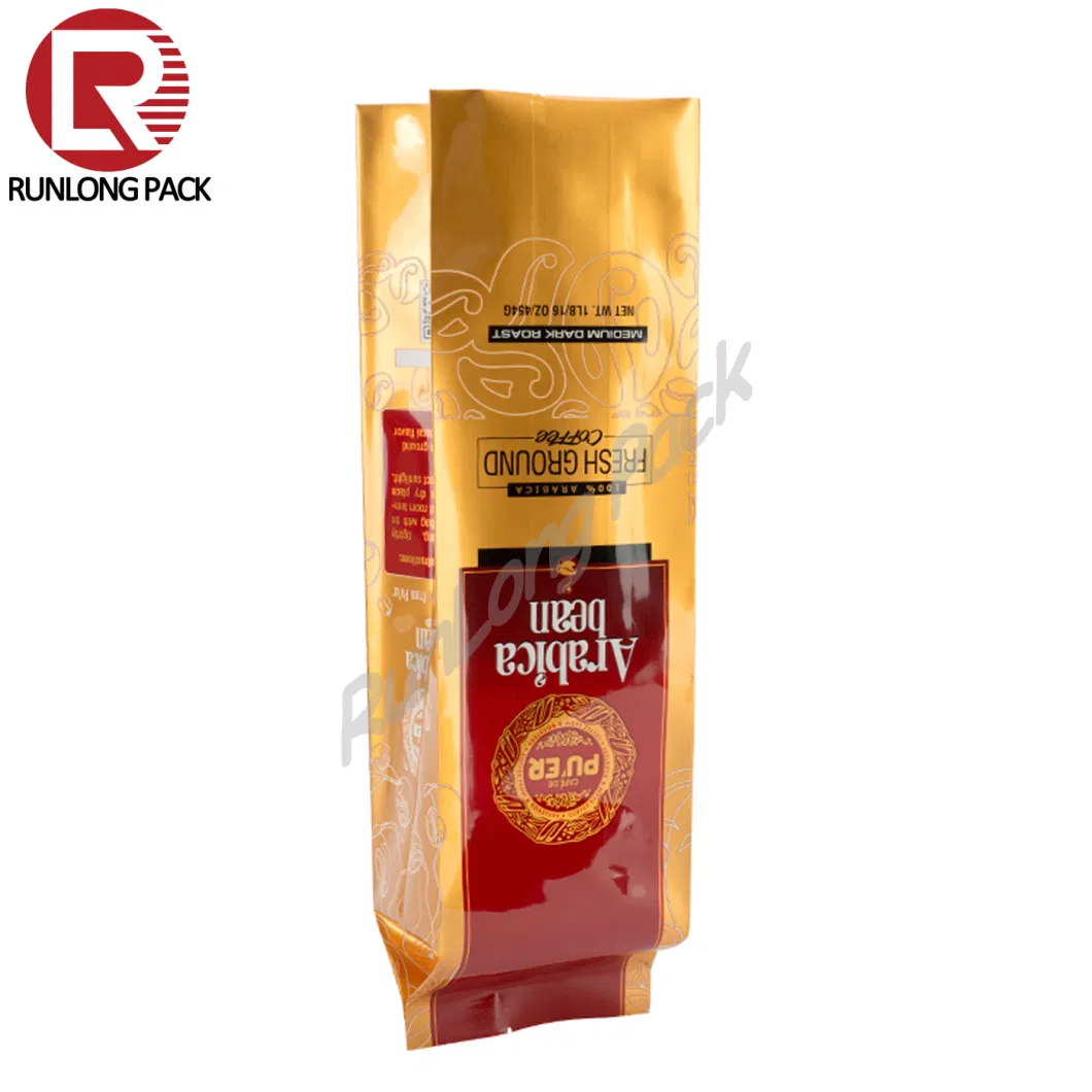 Runlong Pack Wholesale Side Gusset Bag for Coffee Packaging