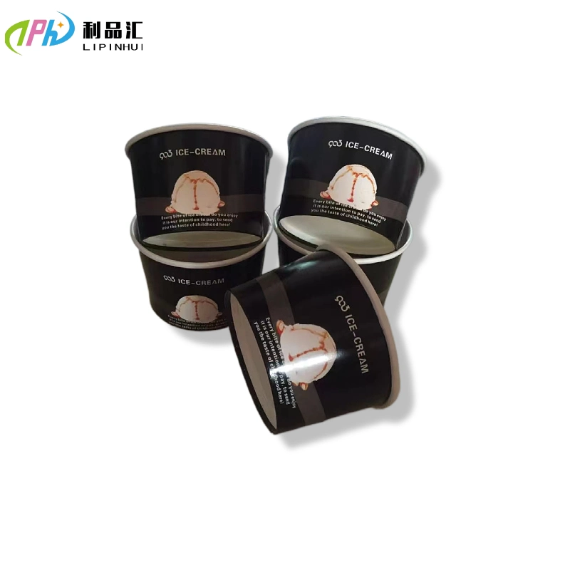 Disposable Biodegradable Personal Logo Printing 5oz 6oz 8oz Ice Cream Package Container