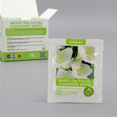 Individually Packaged White Tea Facial Cleansing Wet Wipes