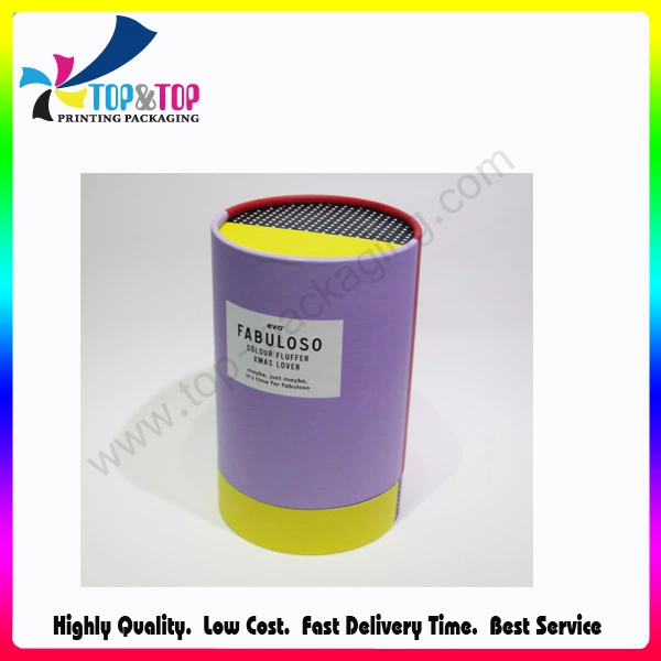 Custom Eco-Friendly Kraft Cylinder Round Paper Box Packaging for Coffee Cup/Tea/Bottles Packing