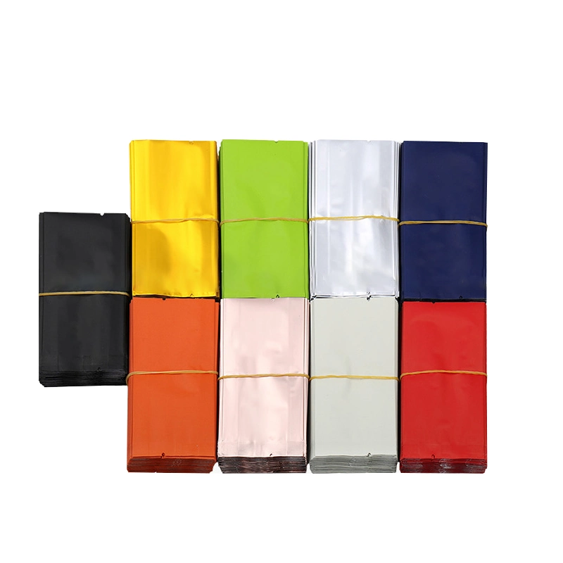 Various Colors Aluminum Foil Metallized Plastic Laminated Heat Seal Side Gusset Food Vacuum Pouch Small Tea Packaging Bag$0.01 - $0.09