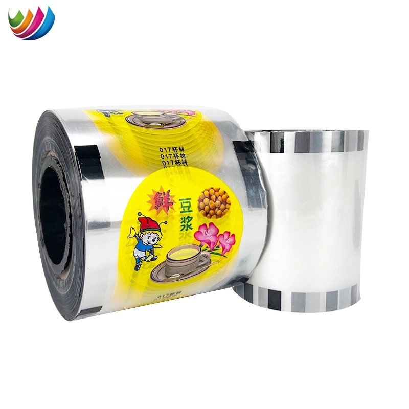 Customized Transparent Food Grade Bubble Tea Milk Juice Beverage Packaging Cup Lip Sealing Roll Film