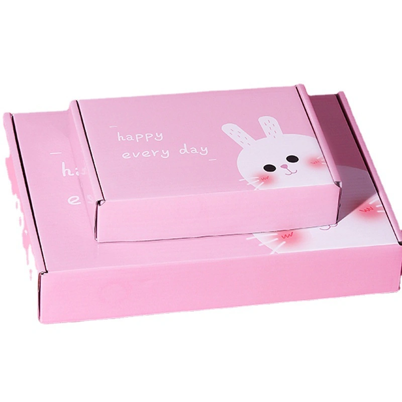 Elegant Macaron Style Custom Logo Printed Cardboard Corrugated E-Commerce Business Packaging Mailing Boxes