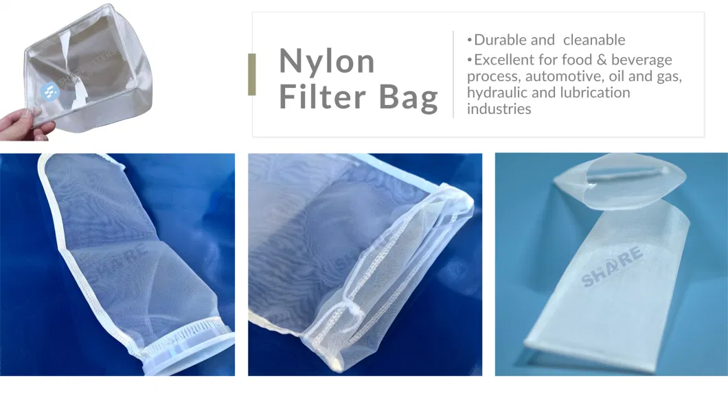 400 Microns Nylon Mesh Filter Bag with 11 Inch Drawstring, 15 Inch Length