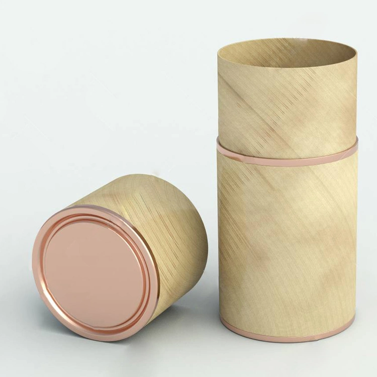 Small Food Grade Eco-Friendly Cylinder Kraft Paper Box for Cosmetic Gift and Tea Packaging