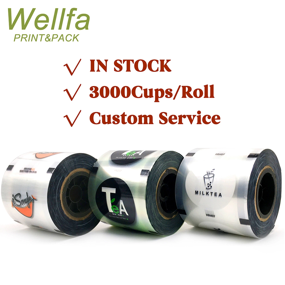 Factory Custom Plastic Coffee Milk Tea Juice Drinks Water Cup Sealing Film Auto-Packaging Roll Film