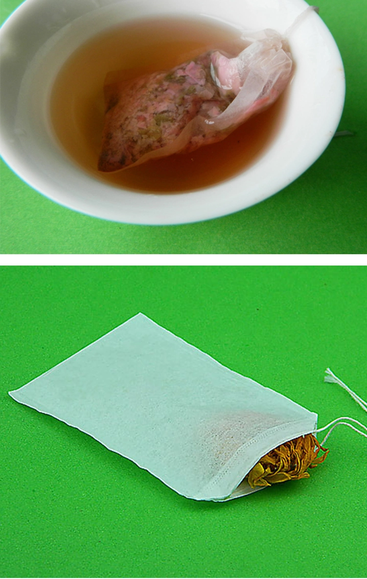 50 X 70mm Disposable Food Grade Filter Paper Green Tea Bags, with Strings, Customize Tag