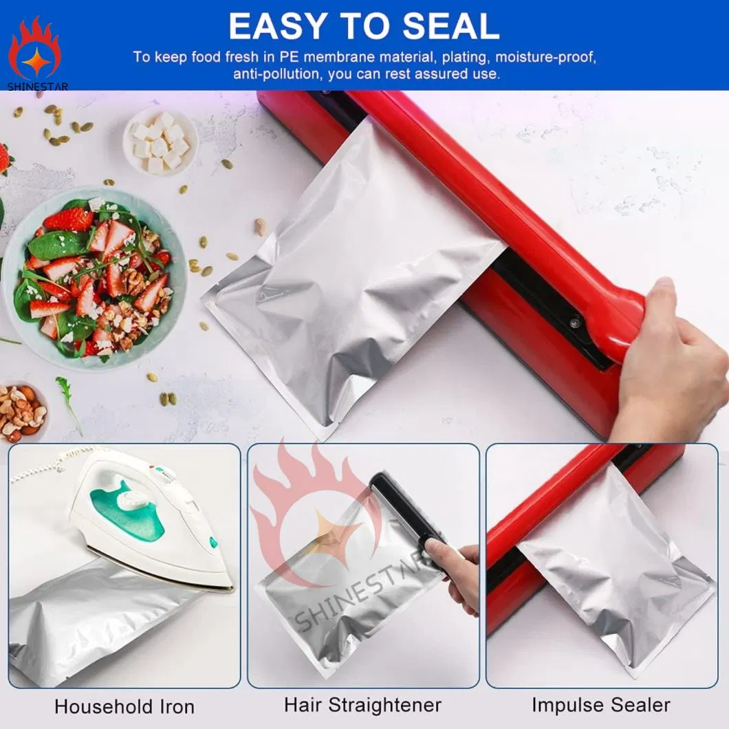 Heat Sealable Food Storage Mylar Aluminum Foil Bags Plastic Packaging Bag for Coffee Beans, Tea, Grains