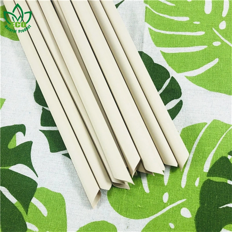 100PCS Individually Packaged Bagasse Straws Disposable Coffee Shop Milk Tea Family Children&prime;s Food Grade Degradable Straws