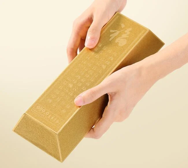 Golden Art Paper Chocolate Showing Box with Window