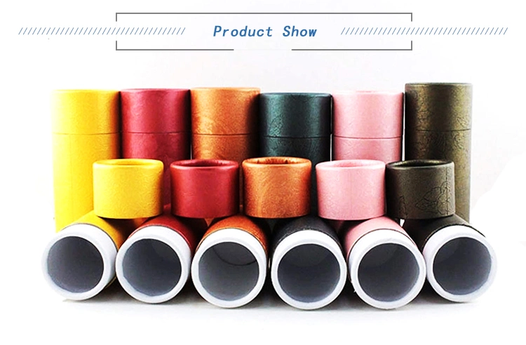 Eco Friendly OEM Logo Custom Food Kraft Matte Tea Round Box Paper Tube Cylinder Tea Packaging