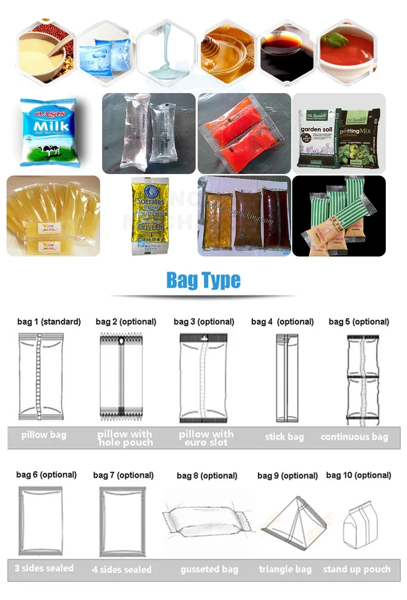 Zhongchuang Machinery Custom Automatic Easysnap Shampoo Dairy Cream Dipping Sauce Cooking Pouch Chilli Edible Oil Liquid Packing Machine