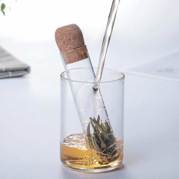 Customized High Borosilicate Glass Tea Strainer Bottle Filter Tea Infuser