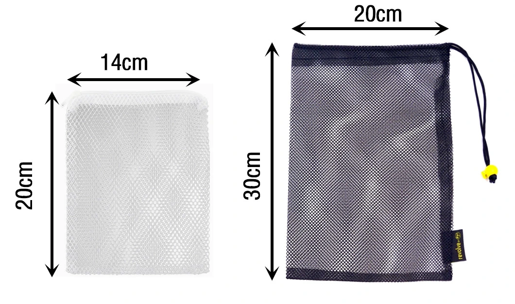 100 Micron Aquarium Nylon Mesh Bags with Plastic Zipper Fish Tank White/Black Net Filter Media Bags