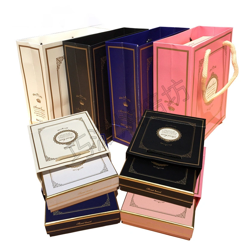 High Quality and Beautiful Chocolate Packaging Box with Decorative Stripes and Bows