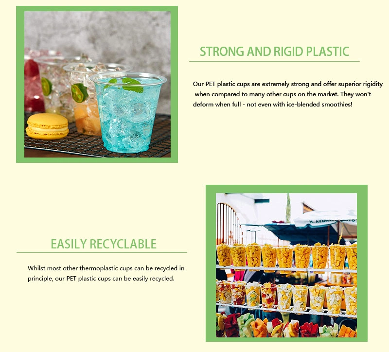 PLA Biodegradable Plastic Cup Transparent Tea Cup Disposable Cold Drink Juice Packaging