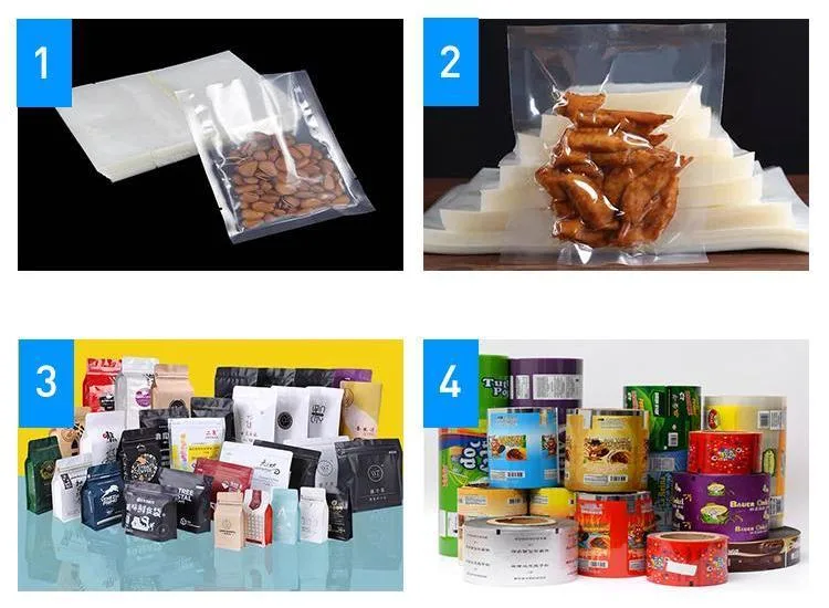 Custom Print Plastic Foil Laminated Heat Sealable Food Packaging for Automatic Packing Bag