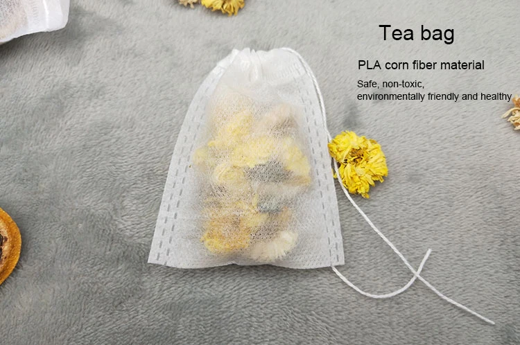 PLA Corn Fiber Tea Bag with Drawstring