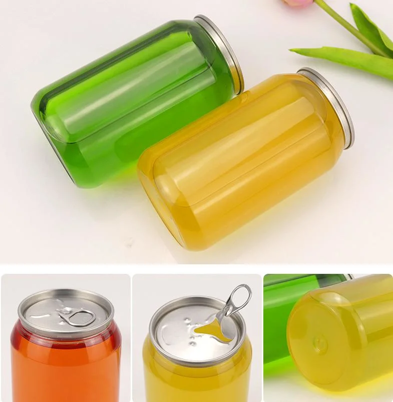 250ml 330ml 350ml 500ml Nordic Creative Transparent Cola Coffee Beverage Soda Empty Pet Plastic Can