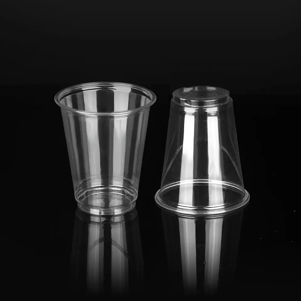 PLA Biodegradable Plastic Cup Transparent Tea Cup Disposable Cold Drink Juice Packaging