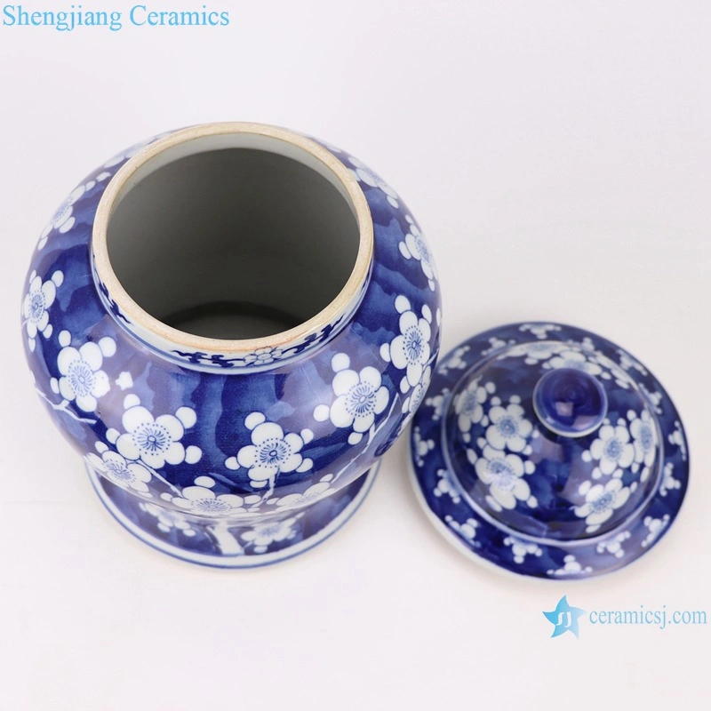 Rzsi01 Jingdezhen Antique Blue and White Plum Blossom Ceramic Tea Jar