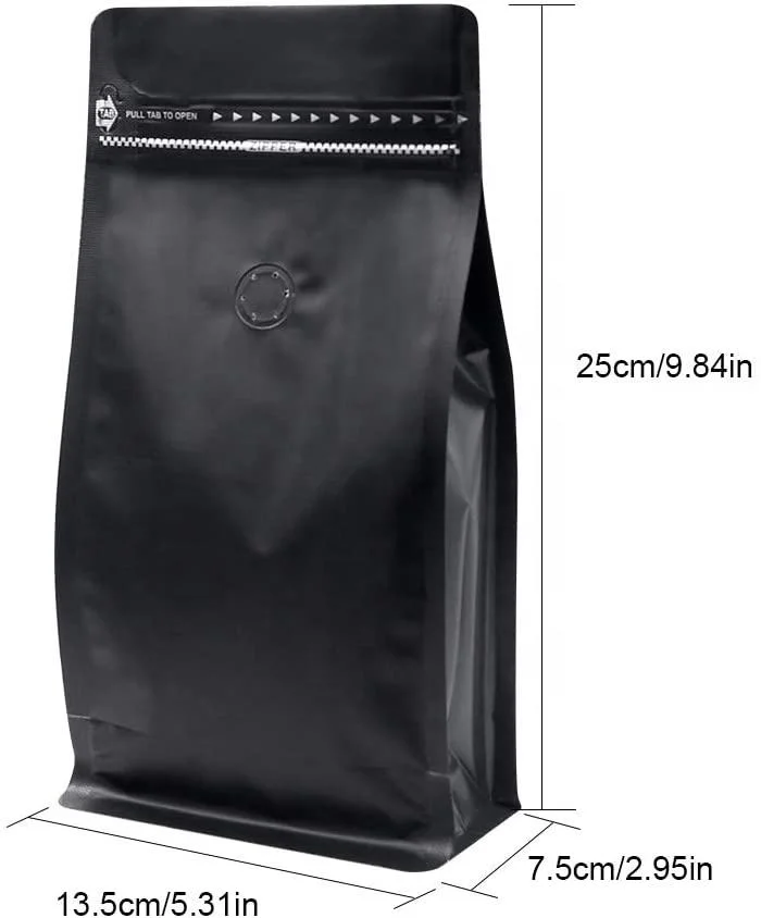100_ Food Grade Certificate Biodegradable Eco Friendly Black Tea Bags to Pack Coffee PLA 500g Coffee Tea Packing Bagpopular