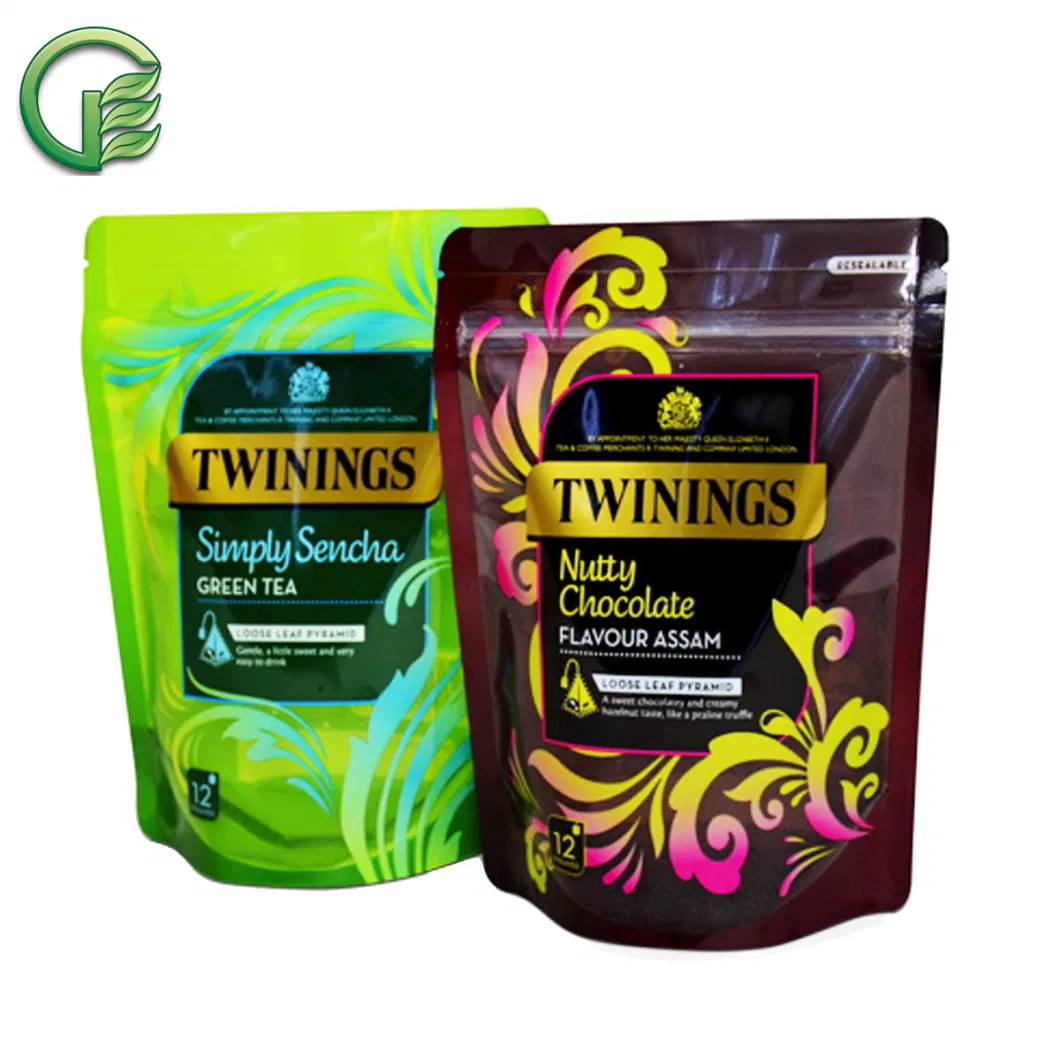 Tea Bag Packing Sencha Assam Milk Tea Stand up Pouch Chocolate Powder Zipper Package