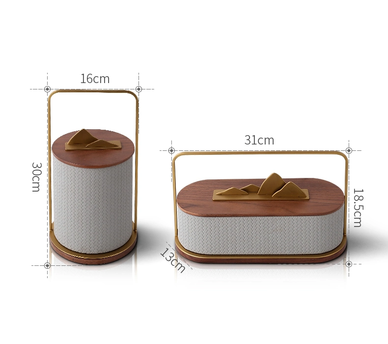 Chinese Tea Canister Creative Micro Landscape Restaurant Ornament Vintage Storage Wooden Boxes