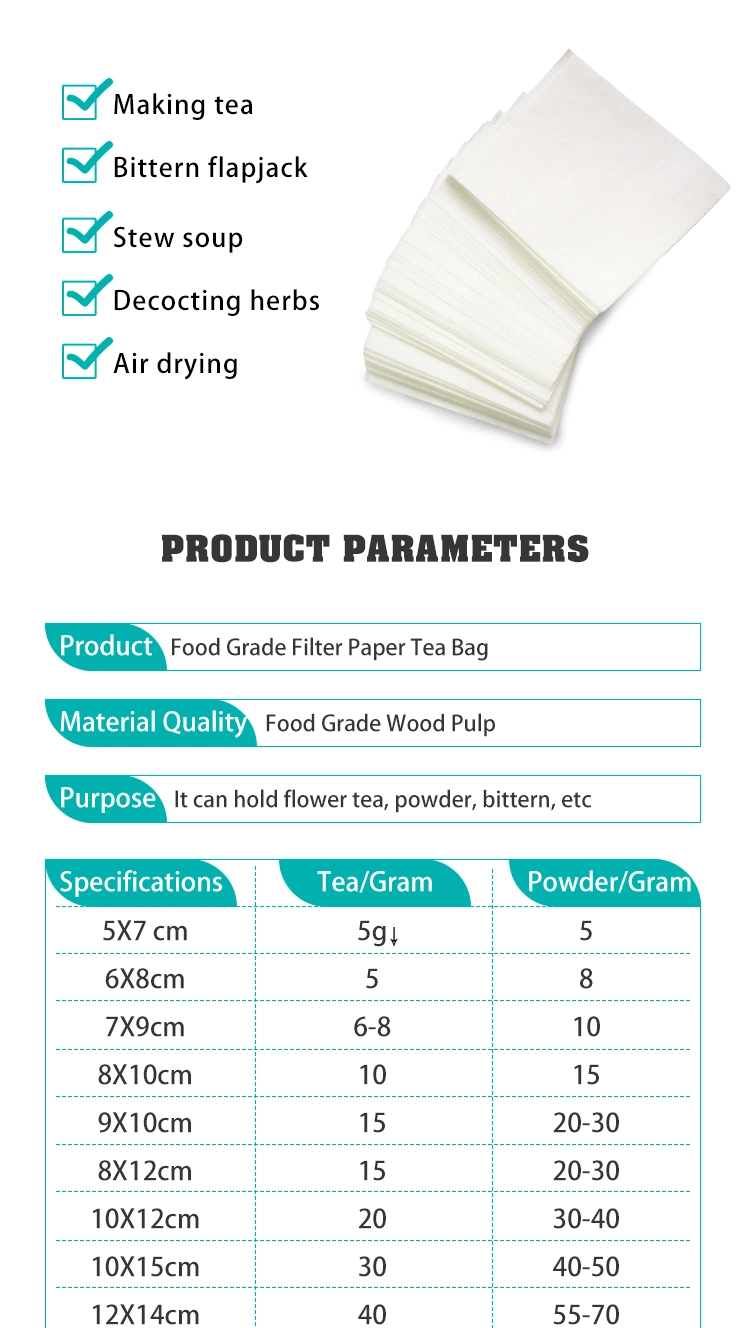 Small Size 40 X 50mm Disposable Tea Filter Bags, Heat Sealing Tea Filters, Food-Grade Filter Paper Bag, Mini Coffee Bag