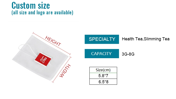 Disposable Biodegradable Tea Bags with Tags