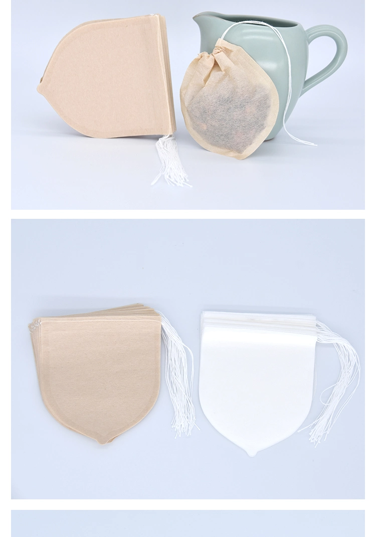 Disposable Manila Filter Paper Tea Infusers Coffee Bags Strainers 50X 60mm, Creative Shape Custom