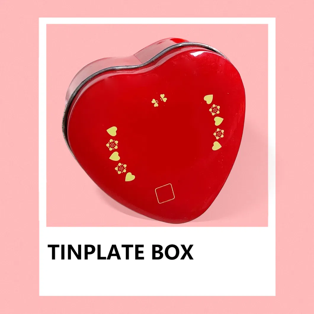 Wholesale Tinplate Heart Candy Box Wedding Candy Empty Box